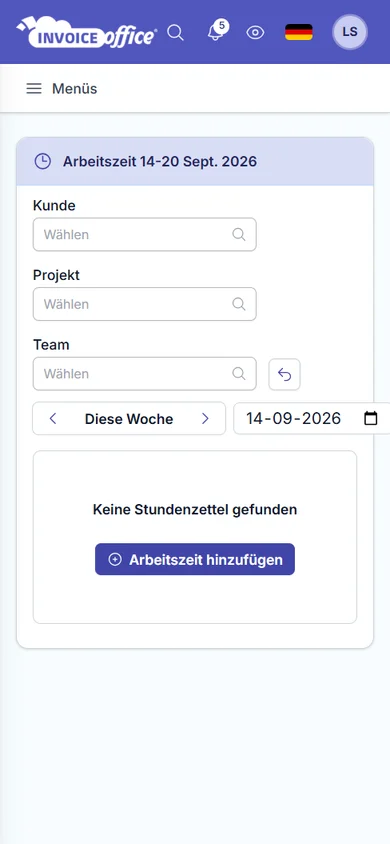 Handlicher Timer für genaue Zeiterfassung mit Invoice Office